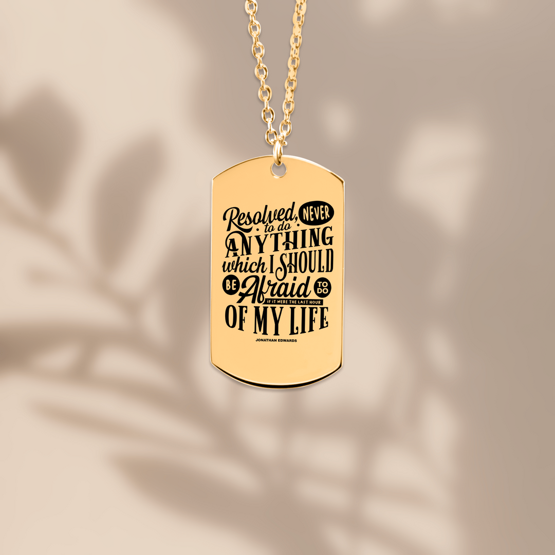 Christian Necklace Jonathan Edwards Last Hour Tag Tag Necklaces