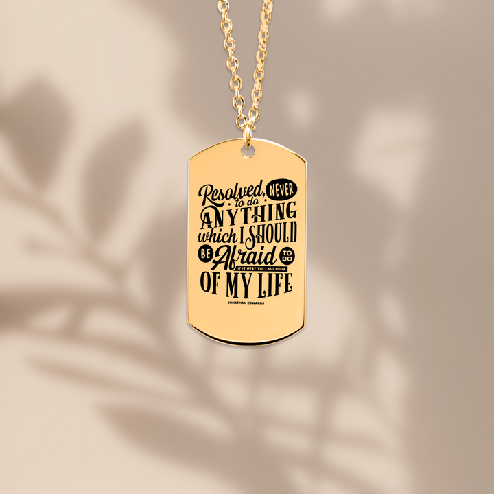 Christian Necklace Jonathan Edwards Last Hour Tag Tag Necklaces