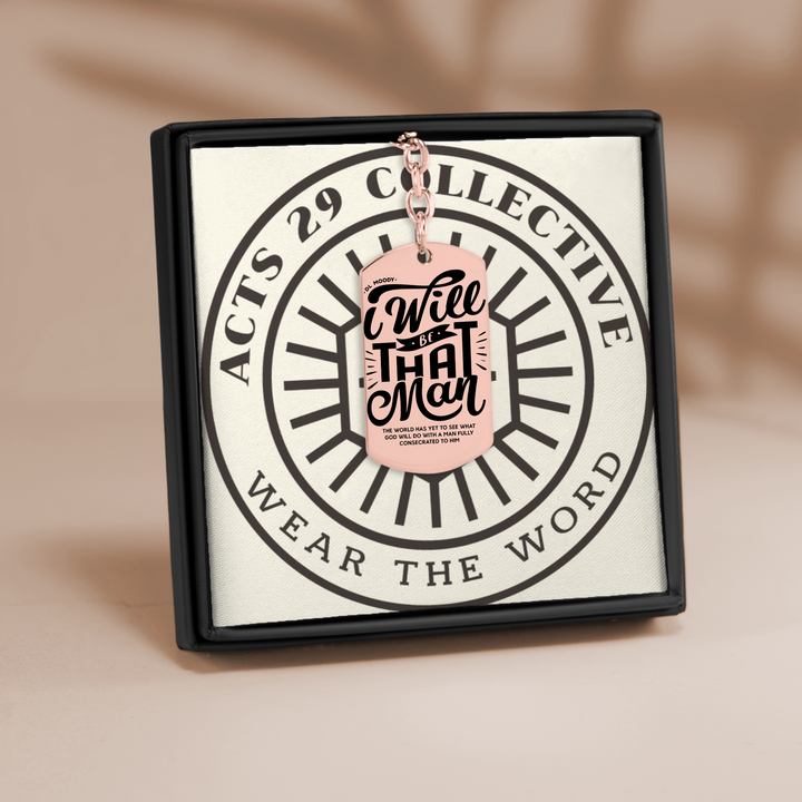 Christian Keychain D.L. Moody's I Will Be That Man Tag Tag Keychains