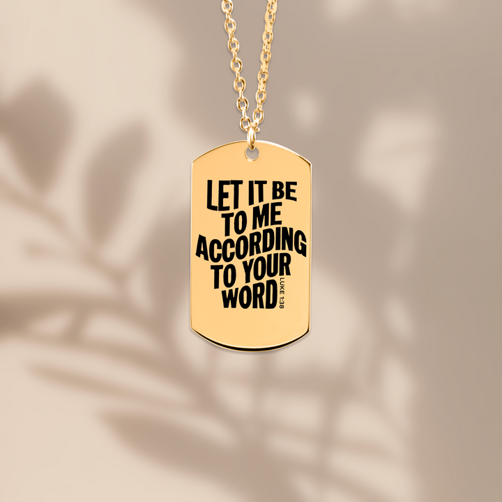 Christian Necklace According To Your Word Tag Tag Necklaces