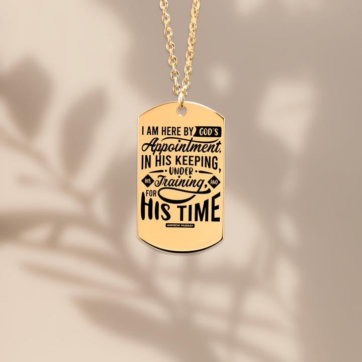 Christian Necklace Andrew Murray's His Time Tag Tag Necklaces