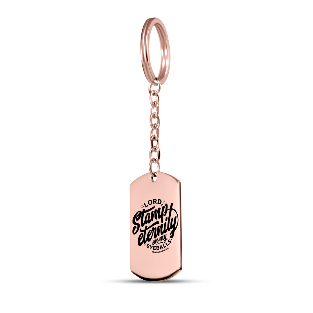 Christian Keychain Jonathan Edwards Stamp Eternity Tag Tag Keychains
