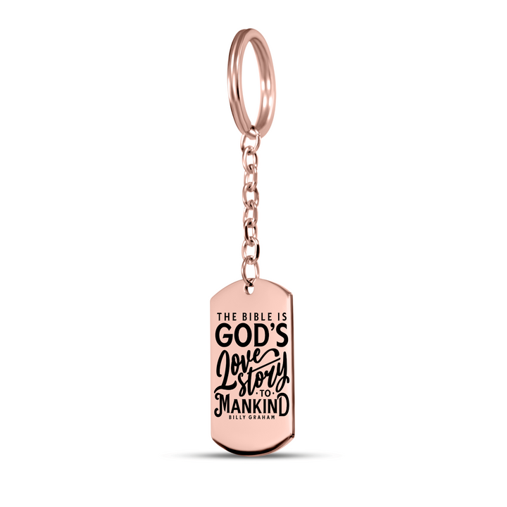 Christian Keychain God's Love Story Tag Tag Keychains