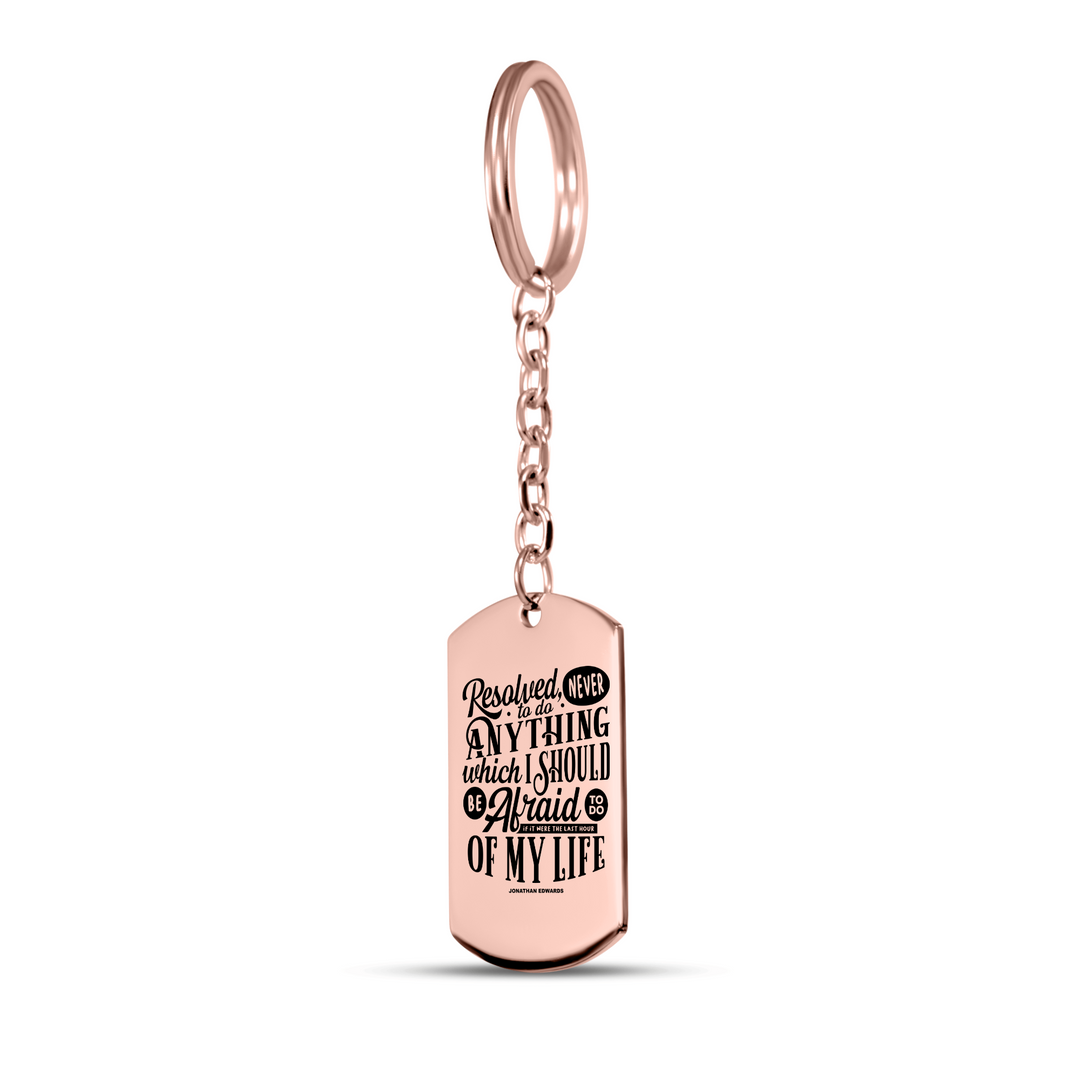 Christian Keychain Jonathan Edwards Last Hour Tag Tag Keychains