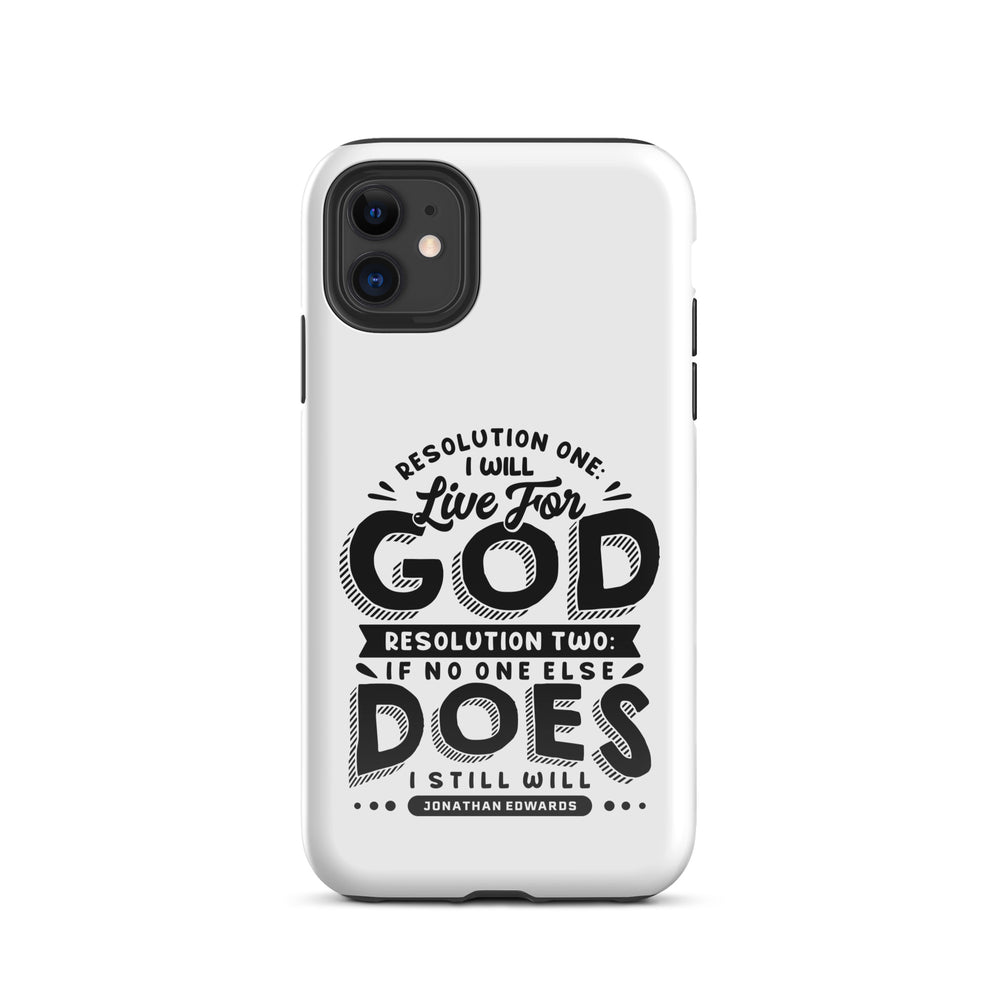Christian Phone Case Jonathan Edwards Live For God White for iPhone® iPhone® Phone Cases Glossy iPhone 11