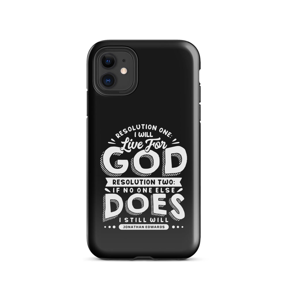 Christian Phone Case Jonathan Edwards Live For God Black for iPhone® iPhone® Phone Cases Glossy iPhone 11