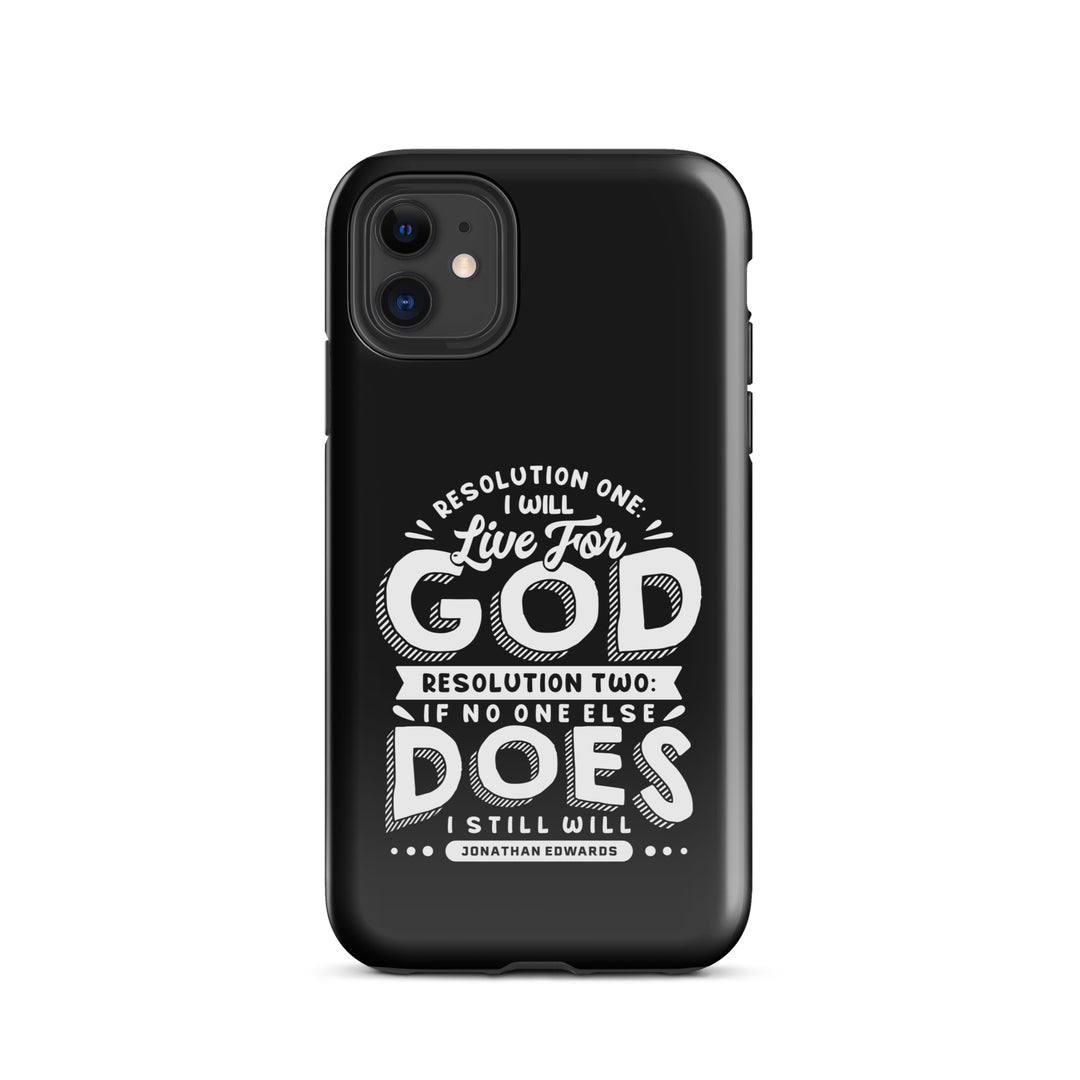 Christian Phone Case Jonathan Edwards Live For God Black for iPhone® iPhone® Phone Cases Glossy iPhone 11