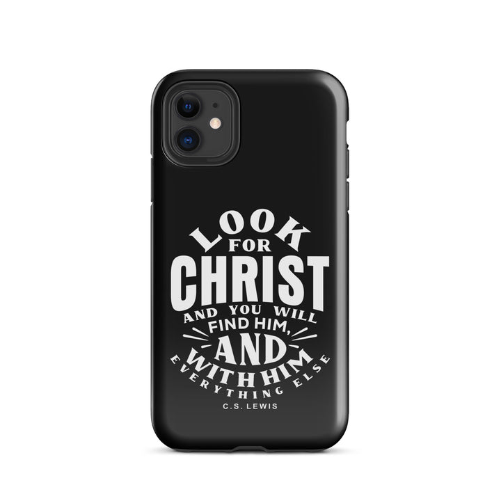 Christian Phone C.S. Lewis Case Look For Christ Black for iPhone® iPhone® Phone Cases Glossy iPhone 11