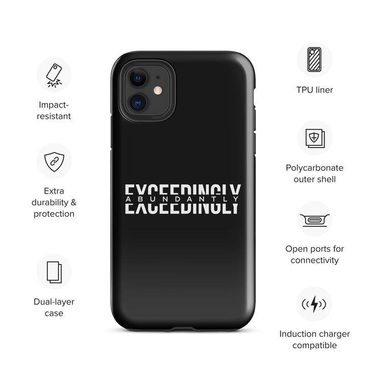 Christian Phone Case Exceedingly Abundantly Black for iPhone® iPhone® Phone Cases   