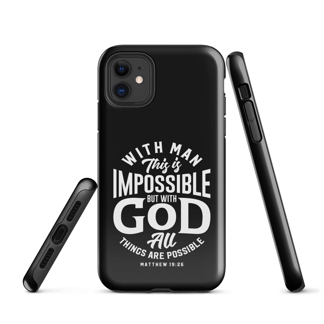 Christian Phone Case All Things Possible Black for iPhone® iPhone® Phone Cases   