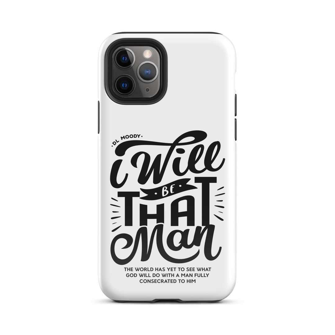 Christian Phone Case D.L. Moody's I Will Be That Man White for iPhone® iPhone® Phone Cases Glossy iPhone 11 Pro