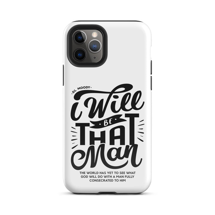 Christian Phone Case D.L. Moody's I Will Be That Man White for iPhone® iPhone® Phone Cases Glossy iPhone 11 Pro