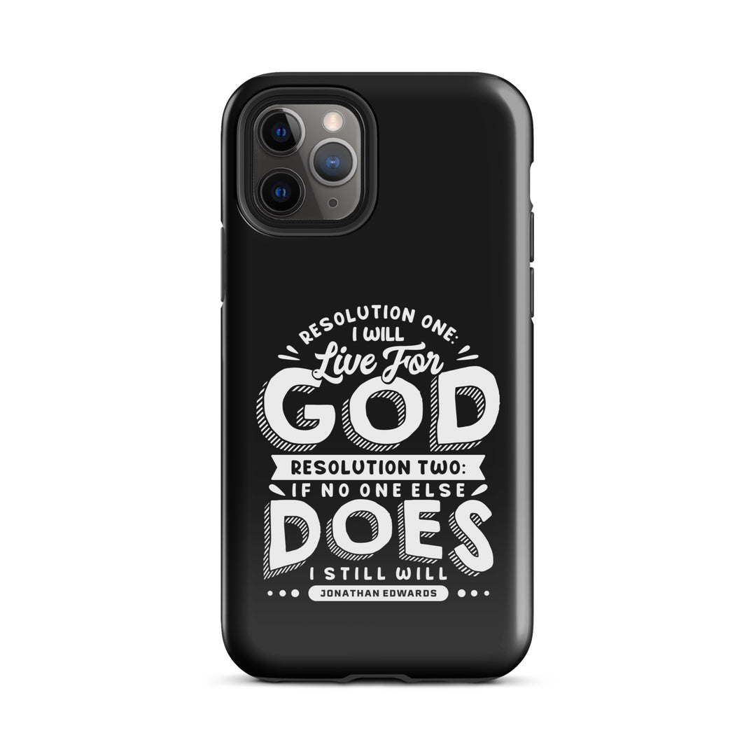 Christian Phone Case Jonathan Edwards Live For God Black for iPhone® iPhone® Phone Cases Glossy iPhone 11 Pro