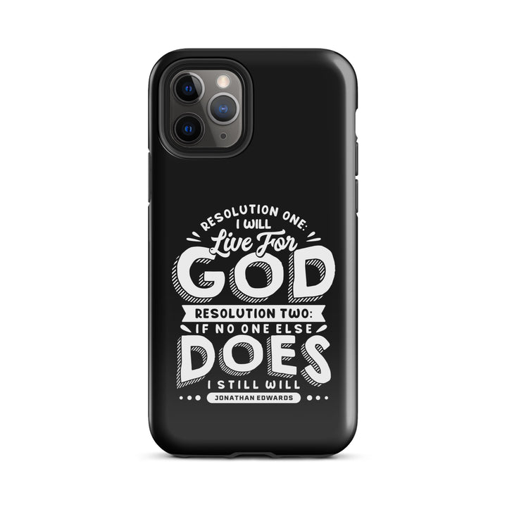 Christian Phone Case Jonathan Edwards Live For God Black for iPhone® iPhone® Phone Cases Glossy iPhone 11 Pro