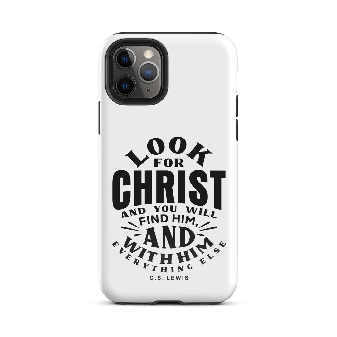 Christian Phone C.S. Lewis Case Look For Christ White for iPhone® iPhone® Phone Cases Glossy iPhone 11 Pro