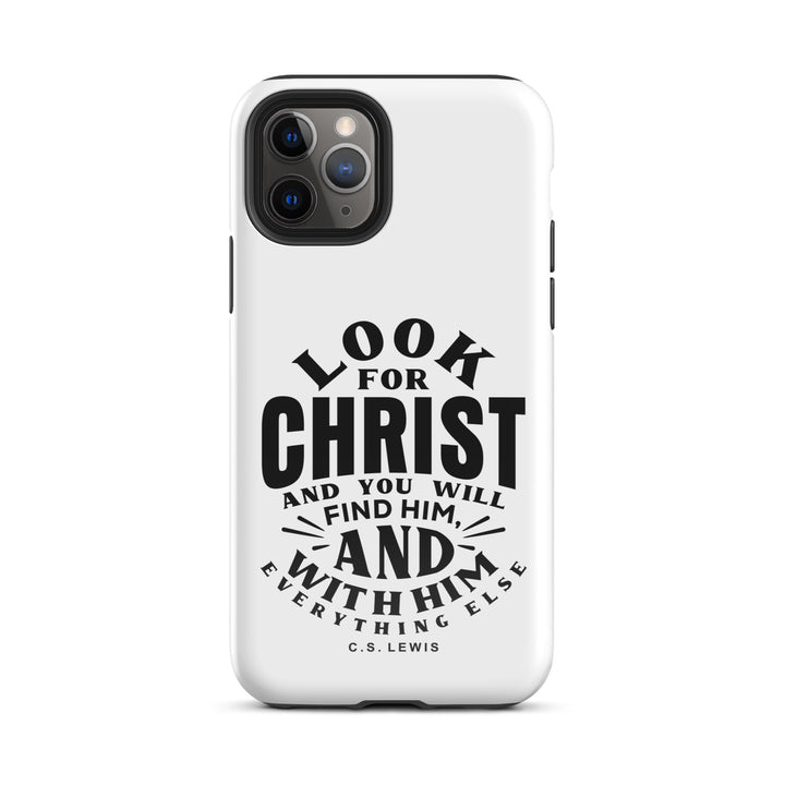 Christian Phone C.S. Lewis Case Look For Christ White for iPhone® iPhone® Phone Cases Glossy iPhone 11 Pro
