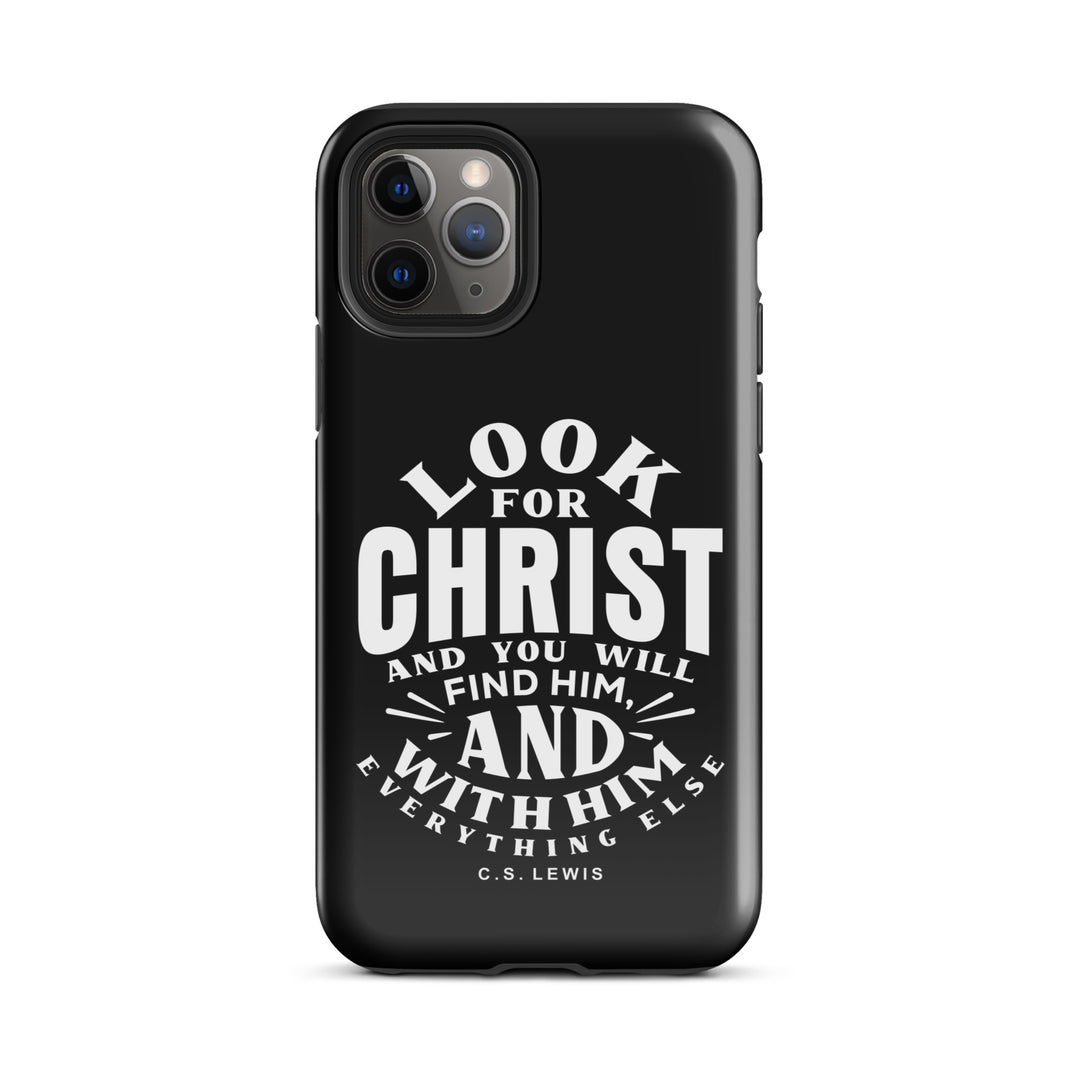 Christian Phone C.S. Lewis Case Look For Christ Black for iPhone® iPhone® Phone Cases Glossy iPhone 11 Pro