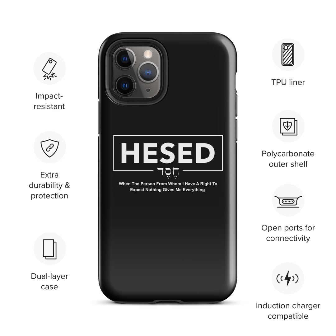 Christian Phone Case Hesed Everything Black for iPhone® iPhone® Phone Cases   