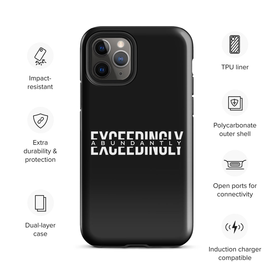 Christian Phone Case Exceedingly Abundantly Black for iPhone® iPhone® Phone Cases   