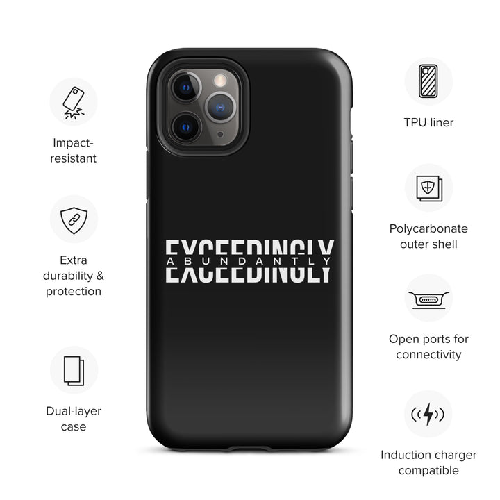 Christian Phone Case Exceedingly Abundantly Black for iPhone® iPhone® Phone Cases   