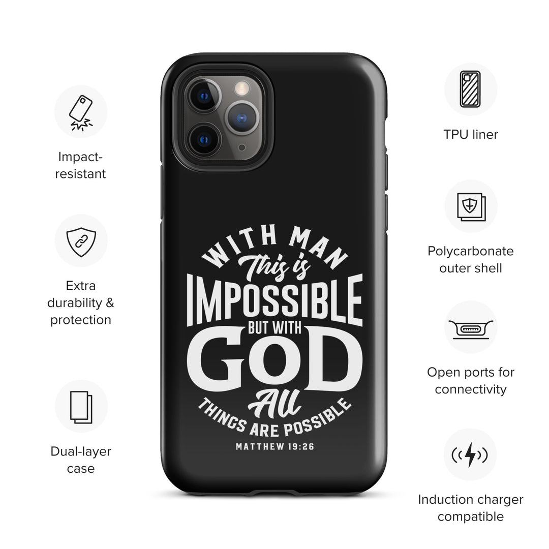 Christian Phone Case All Things Possible Black for iPhone® iPhone® Phone Cases   
