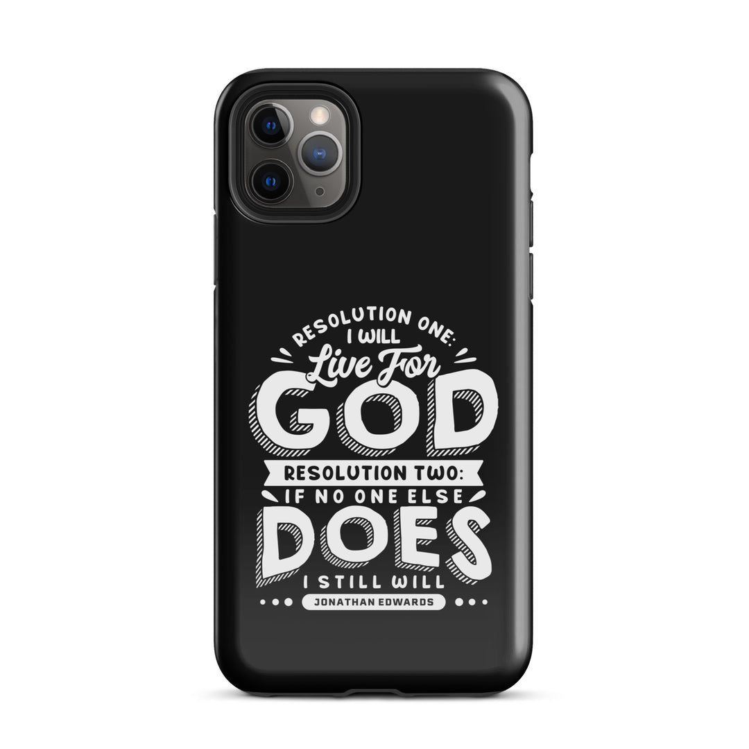 Christian Phone Case Jonathan Edwards Live For God Black for iPhone® iPhone® Phone Cases Glossy iPhone 11 Pro Max