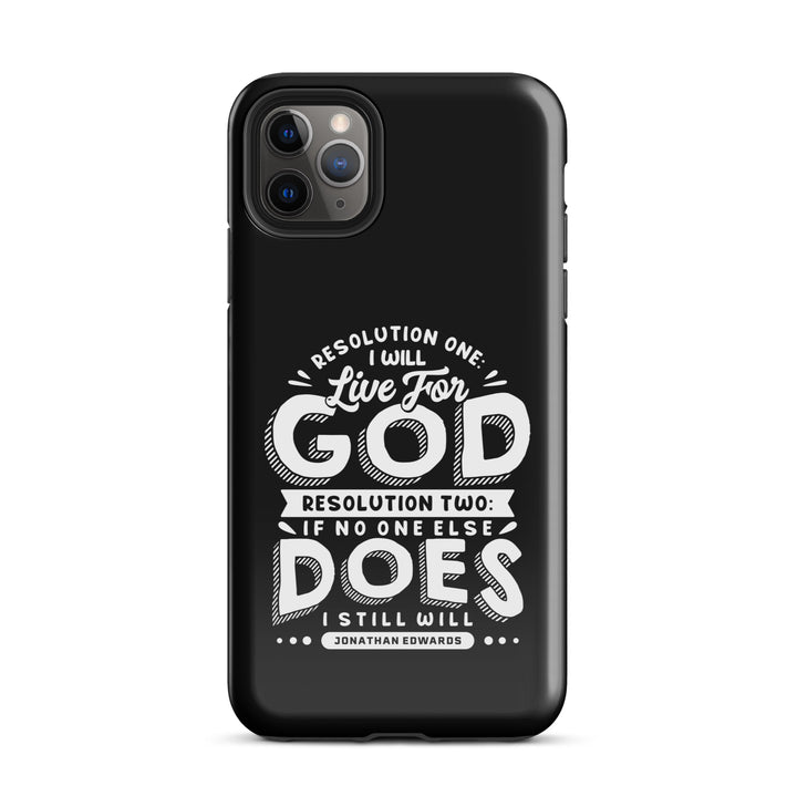 Christian Phone Case Jonathan Edwards Live For God Black for iPhone® iPhone® Phone Cases Glossy iPhone 11 Pro Max
