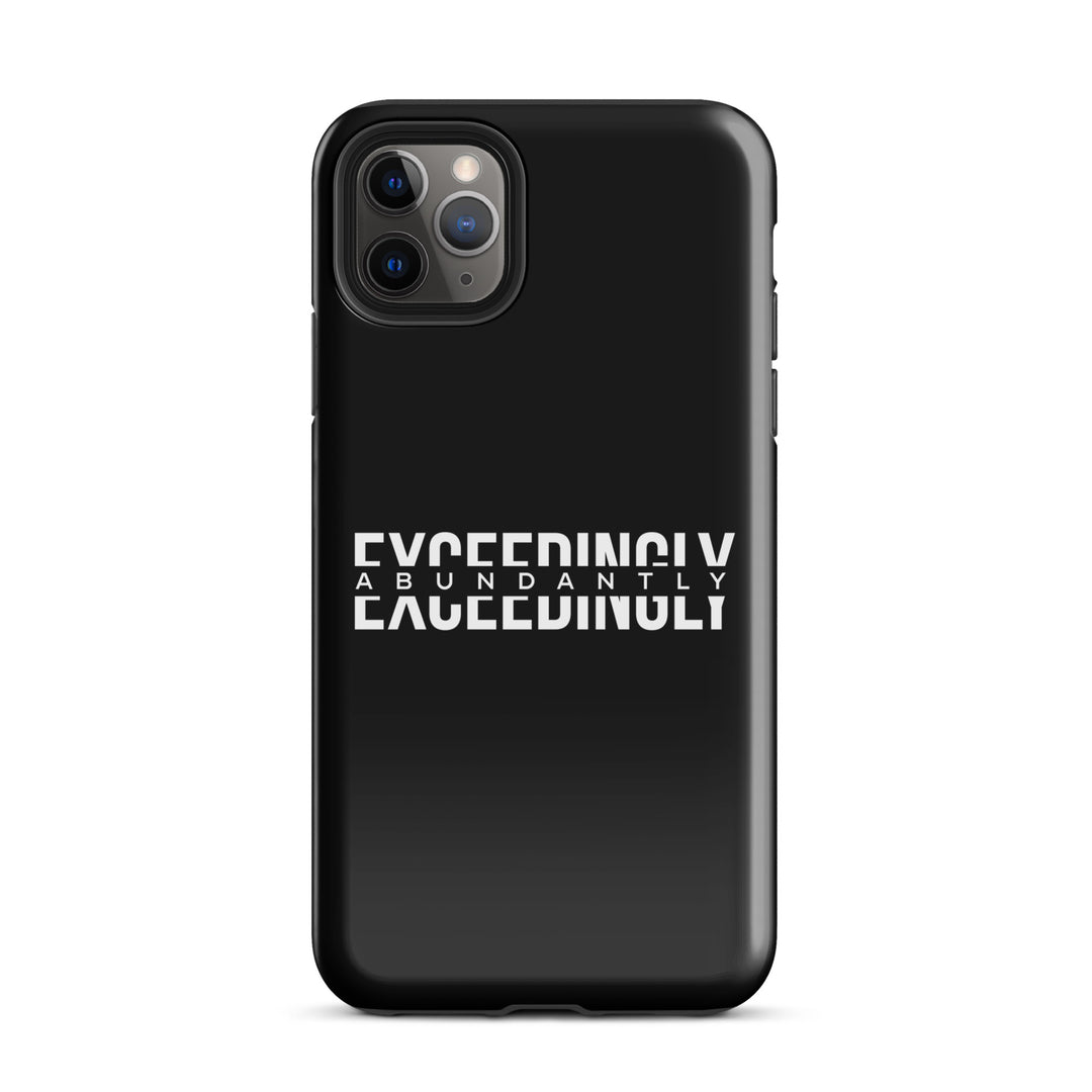 Christian Phone Case Exceedingly Abundantly Black for iPhone® iPhone® Phone Cases Glossy iPhone 11 Pro Max 
