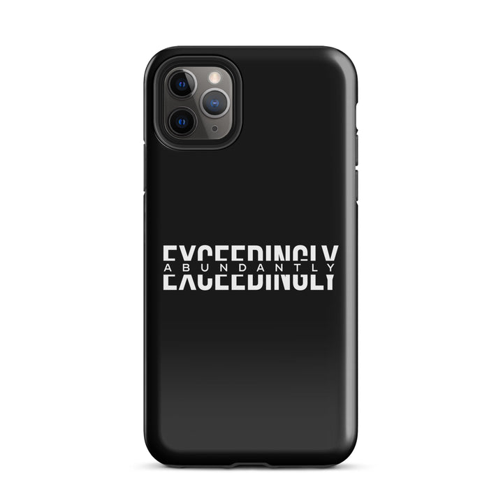 Christian Phone Case Exceedingly Abundantly Black for iPhone® iPhone® Phone Cases Glossy iPhone 11 Pro Max 