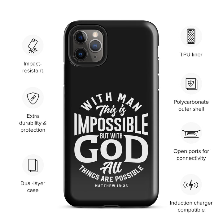 Christian Phone Case All Things Possible Black for iPhone® iPhone® Phone Cases   