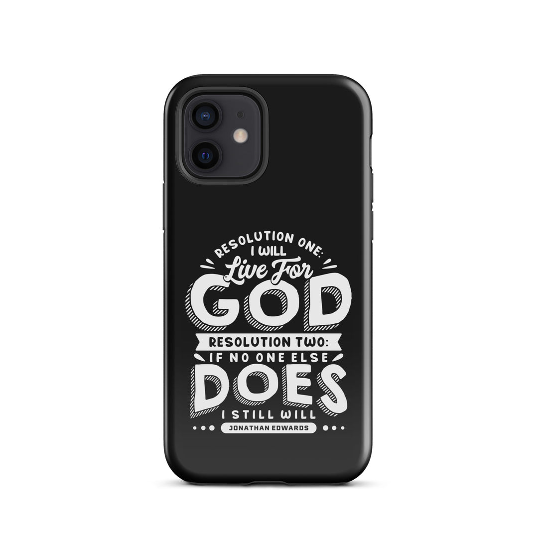 Christian Phone Case Jonathan Edwards Live For God Black for iPhone® iPhone® Phone Cases Glossy iPhone 12