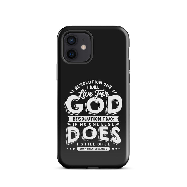 Christian Phone Case Jonathan Edwards Live For God Black for iPhone® iPhone® Phone Cases Glossy iPhone 12