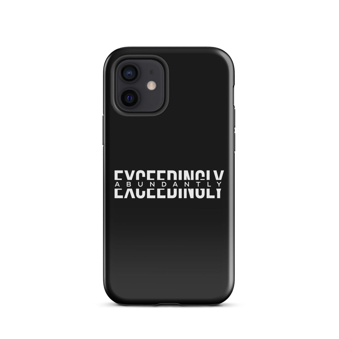 Christian Phone Case Exceedingly Abundantly Black for iPhone® iPhone® Phone Cases Glossy iPhone 12 
