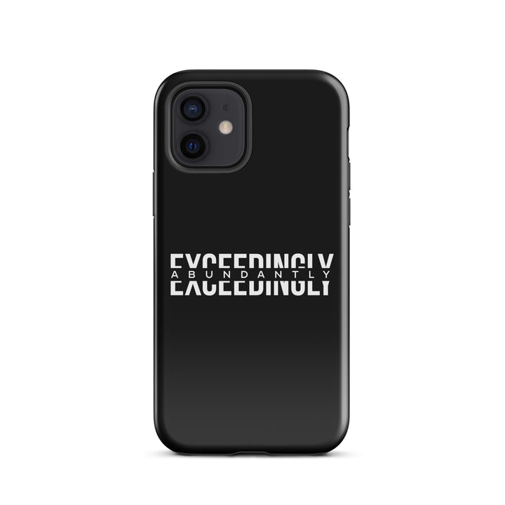 Christian Phone Case Exceedingly Abundantly Black for iPhone® iPhone® Phone Cases Glossy iPhone 12 