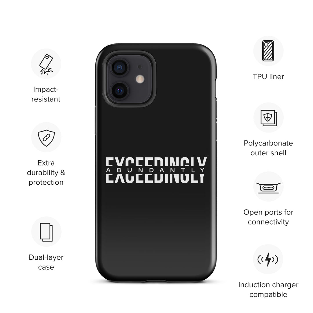 Christian Phone Case Exceedingly Abundantly Black for iPhone® iPhone® Phone Cases   