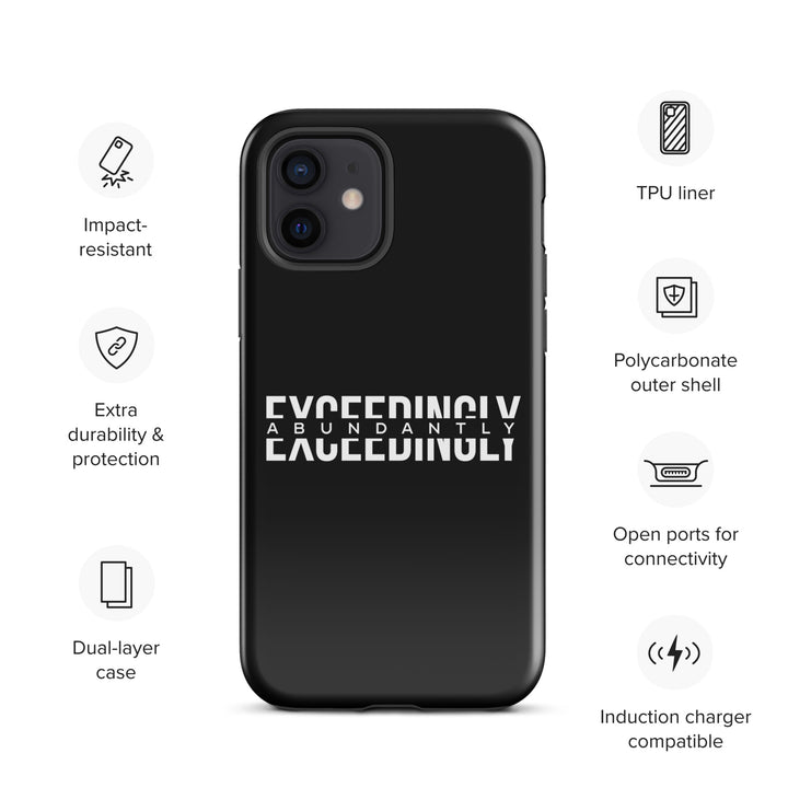 Christian Phone Case Exceedingly Abundantly Black for iPhone® iPhone® Phone Cases   