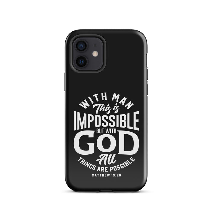 Christian Phone Case All Things Possible Black for iPhone® iPhone® Phone Cases Glossy iPhone 12 