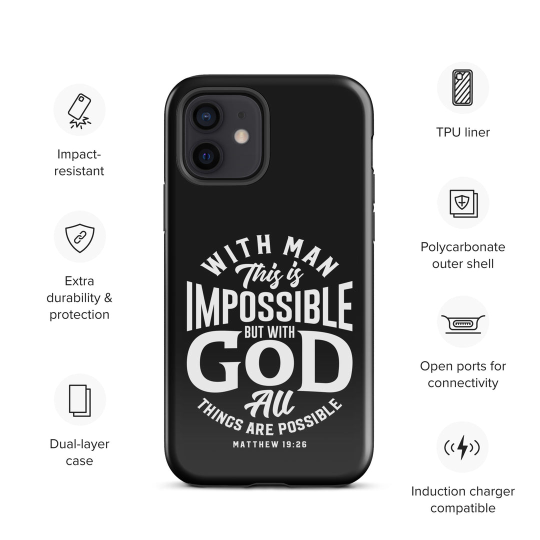 Christian Phone Case All Things Possible Black for iPhone® iPhone® Phone Cases   
