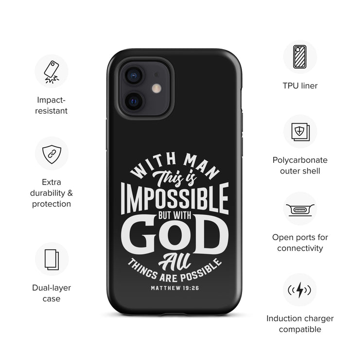 Christian Phone Case All Things Possible Black for iPhone® iPhone® Phone Cases   