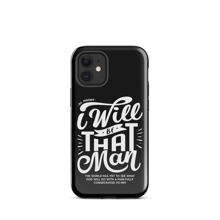 Christian Phone Case D.L. Moody's I Will Be That Man Black for iPhone® iPhone® Phone Cases Glossy iPhone 12 mini