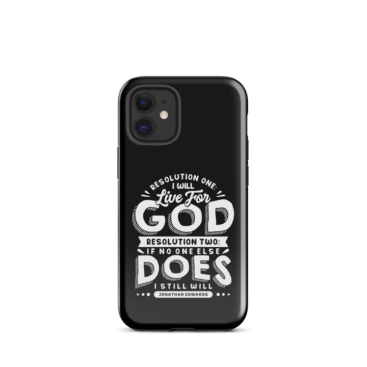 Christian Phone Case Jonathan Edwards Live For God Black for iPhone® iPhone® Phone Cases Glossy iPhone 12 mini