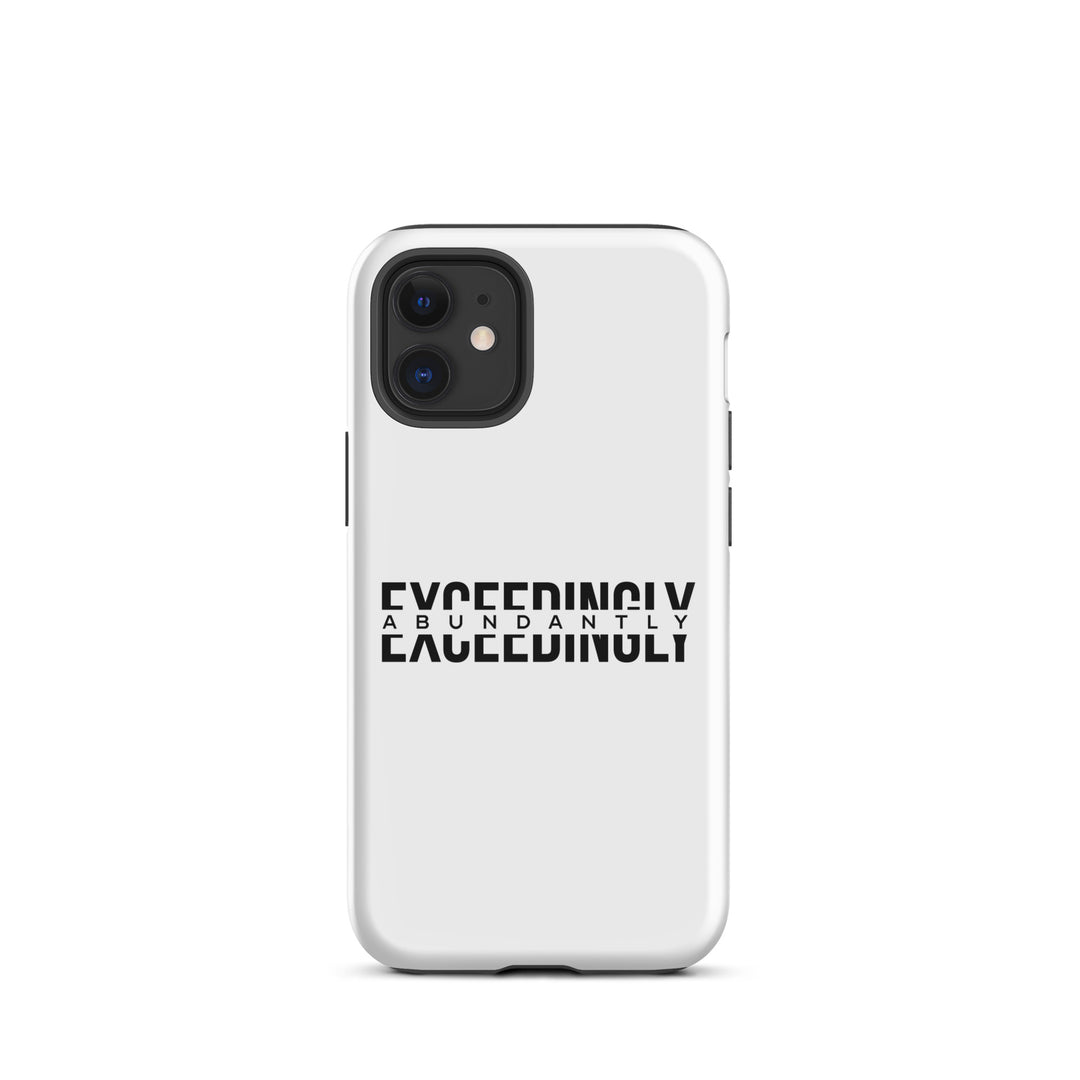 Christian Phone Case Exceedingly Abundantly White for iPhone® iPhone® Phone Cases Glossy iPhone 12 mini 