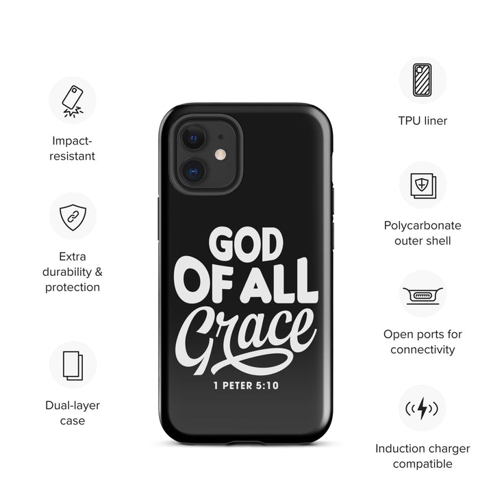 Christian Phone Case God of All Grace Black for iPhone® iPhone® Phone Cases   