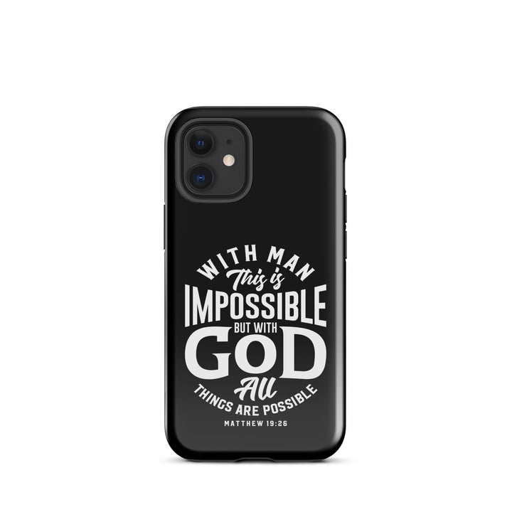 Christian Phone Case All Things Possible Black for iPhone® iPhone® Phone Cases Glossy iPhone 12 mini 
