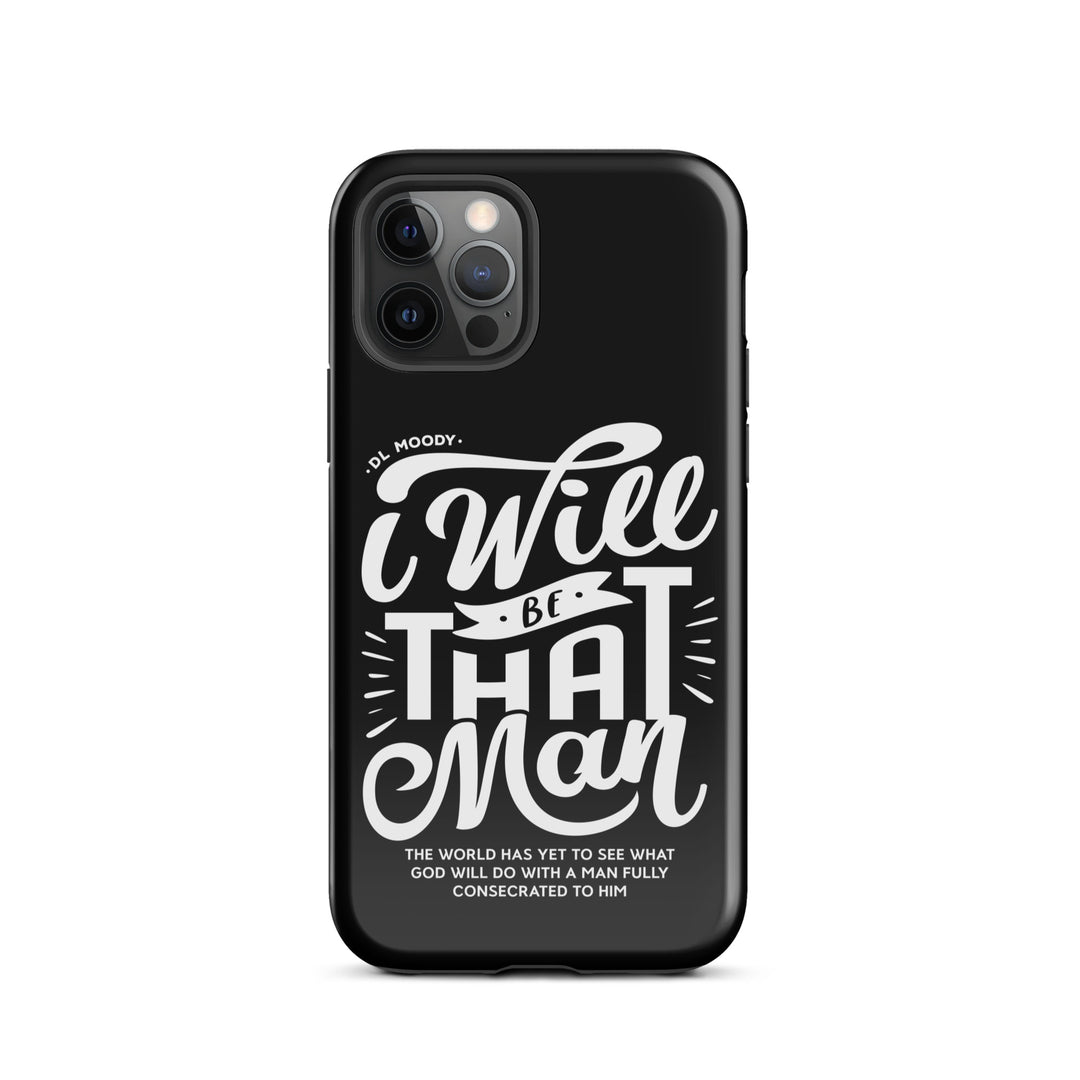 Christian Phone Case D.L. Moody's I Will Be That Man Black for iPhone® iPhone® Phone Cases Glossy iPhone 12 Pro