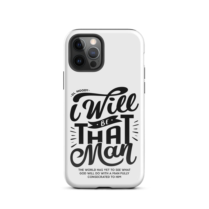 Christian Phone Case D.L. Moody's I Will Be That Man White for iPhone® iPhone® Phone Cases Glossy iPhone 12 Pro