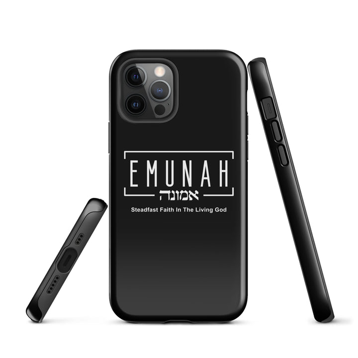 Christian Phone Case Emunah Steadfast Faith Black for iPhone® iPhone® Phone Cases   