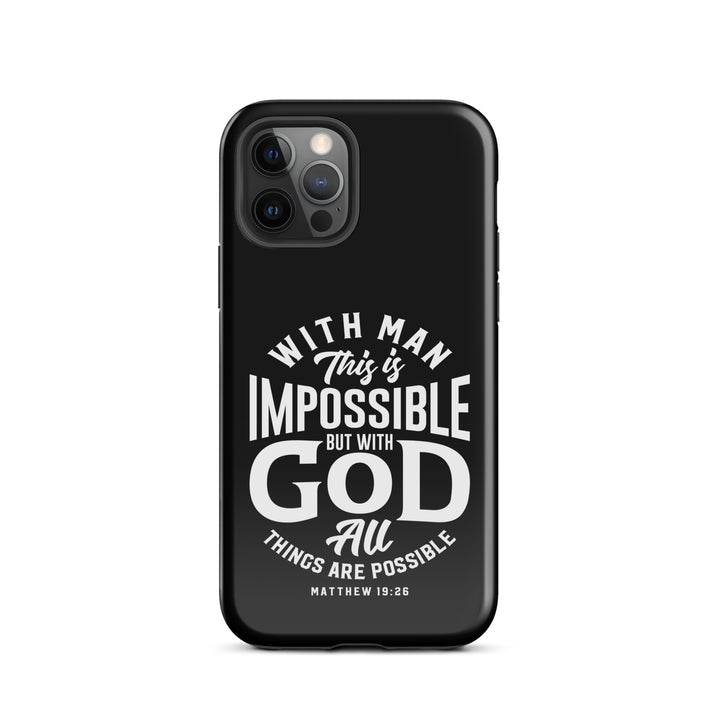 Christian Phone Case All Things Possible Black for iPhone® iPhone® Phone Cases Glossy iPhone 12 Pro 