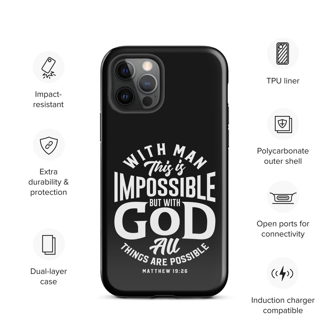 Christian Phone Case All Things Possible Black for iPhone® iPhone® Phone Cases   