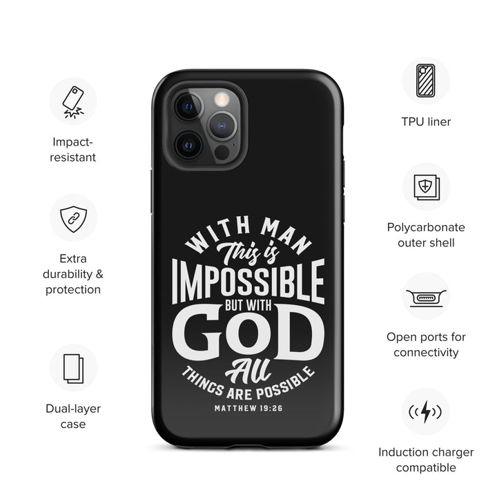Christian Phone Case All Things Possible Black for iPhone® iPhone® Phone Cases   